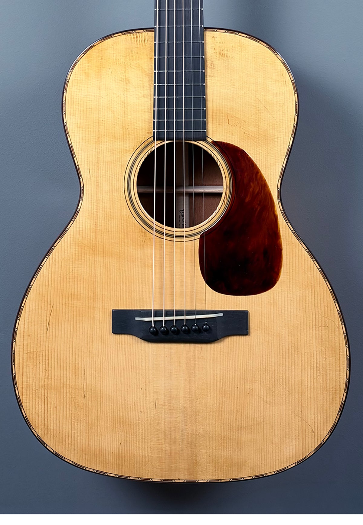 2026 Bruce Guitars 12-fret 000-18 custom Adirondack, Quilt Mahogany Serial #26111