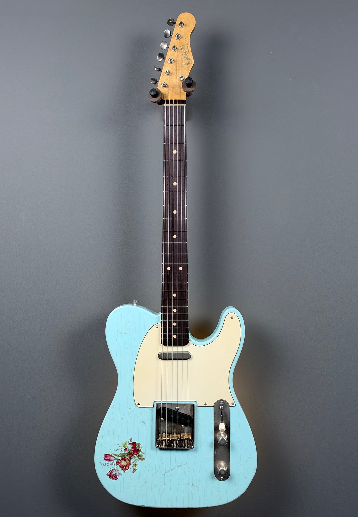 2026 Bruce Guitars Letter Series T Style Aged Powder Blue Serial #26109