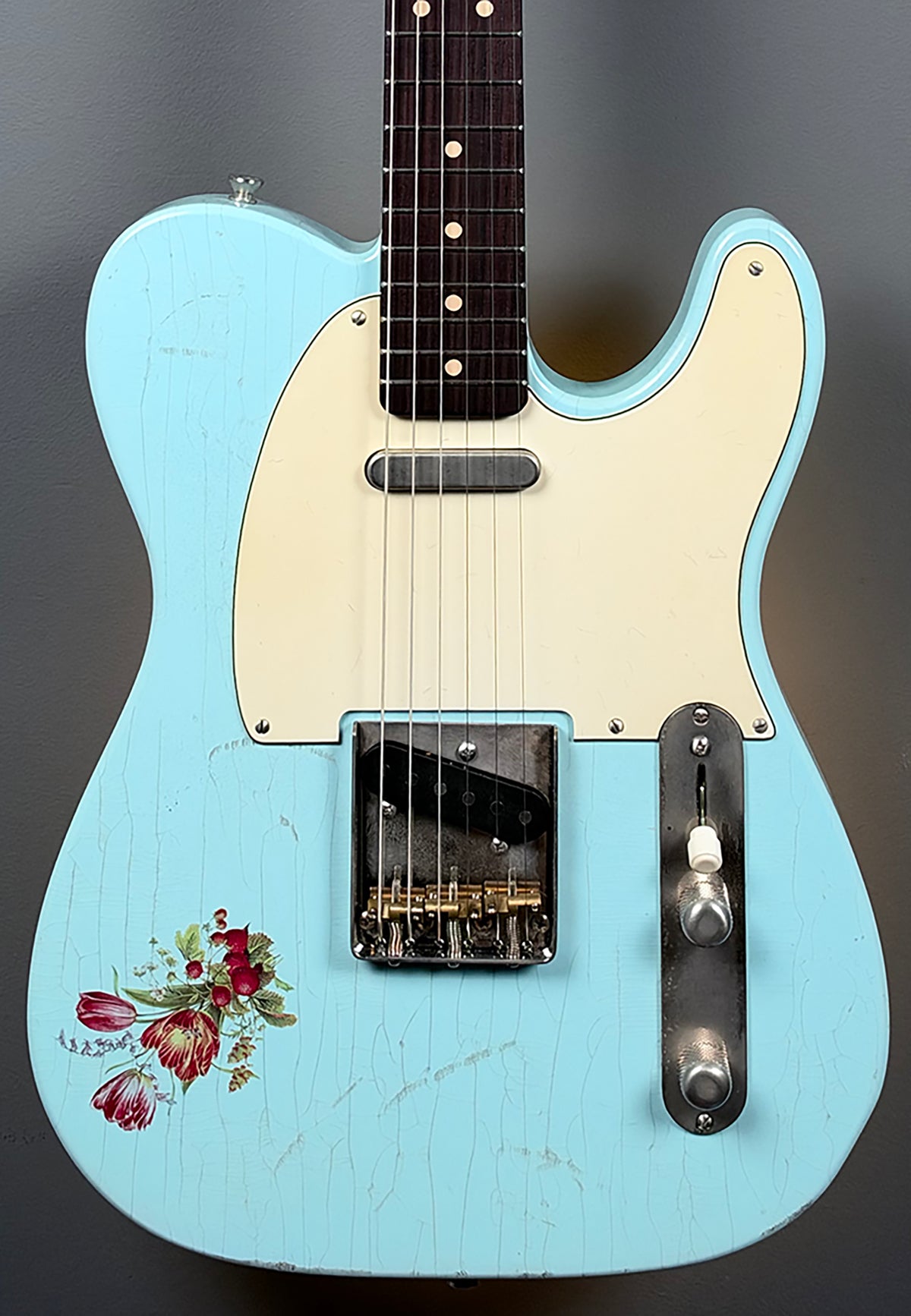 2026 Bruce Guitars Letter Series T Style Aged Powder Blue Serial #26109