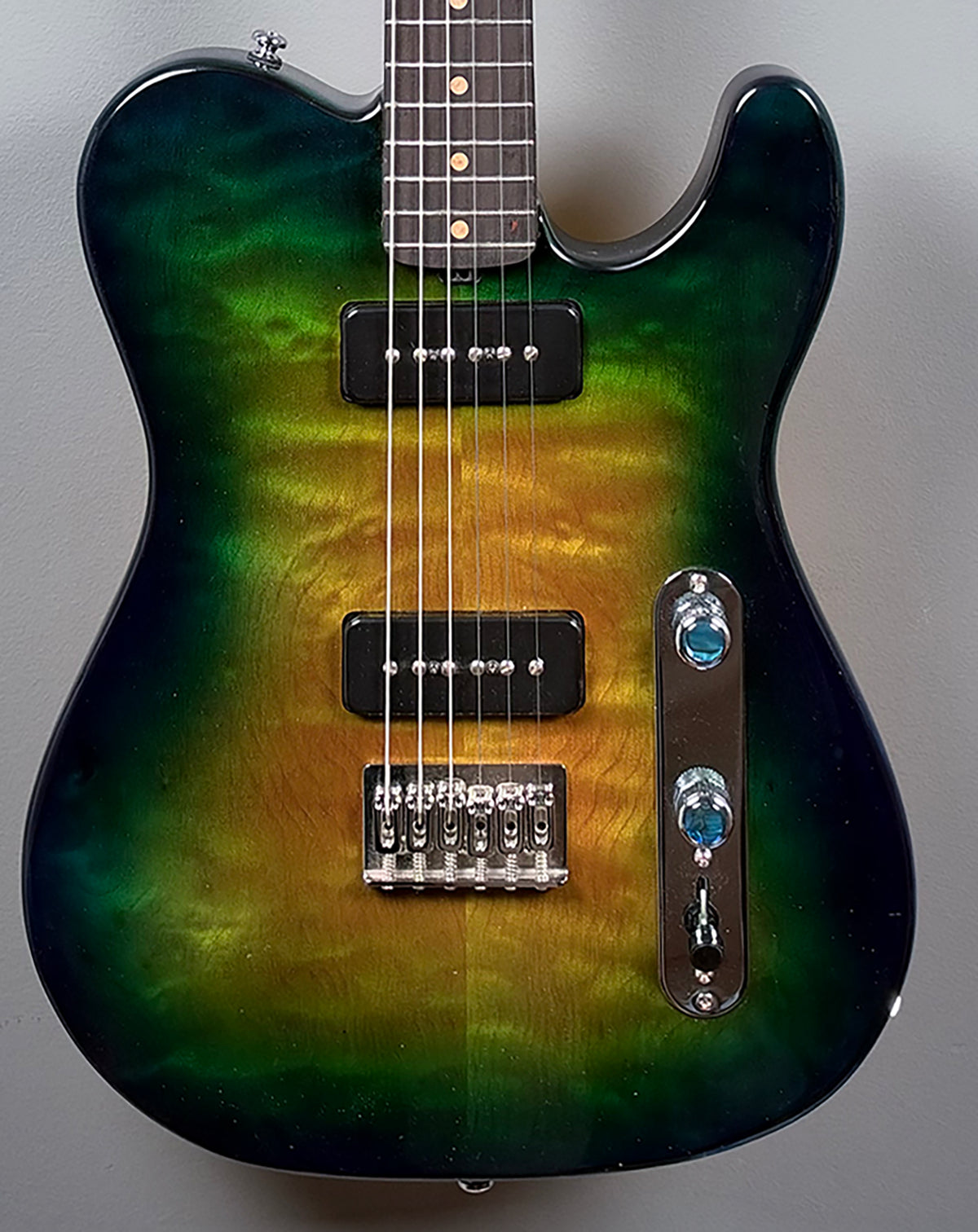 2026 Carlo Jamaica Burst Guitar body detail