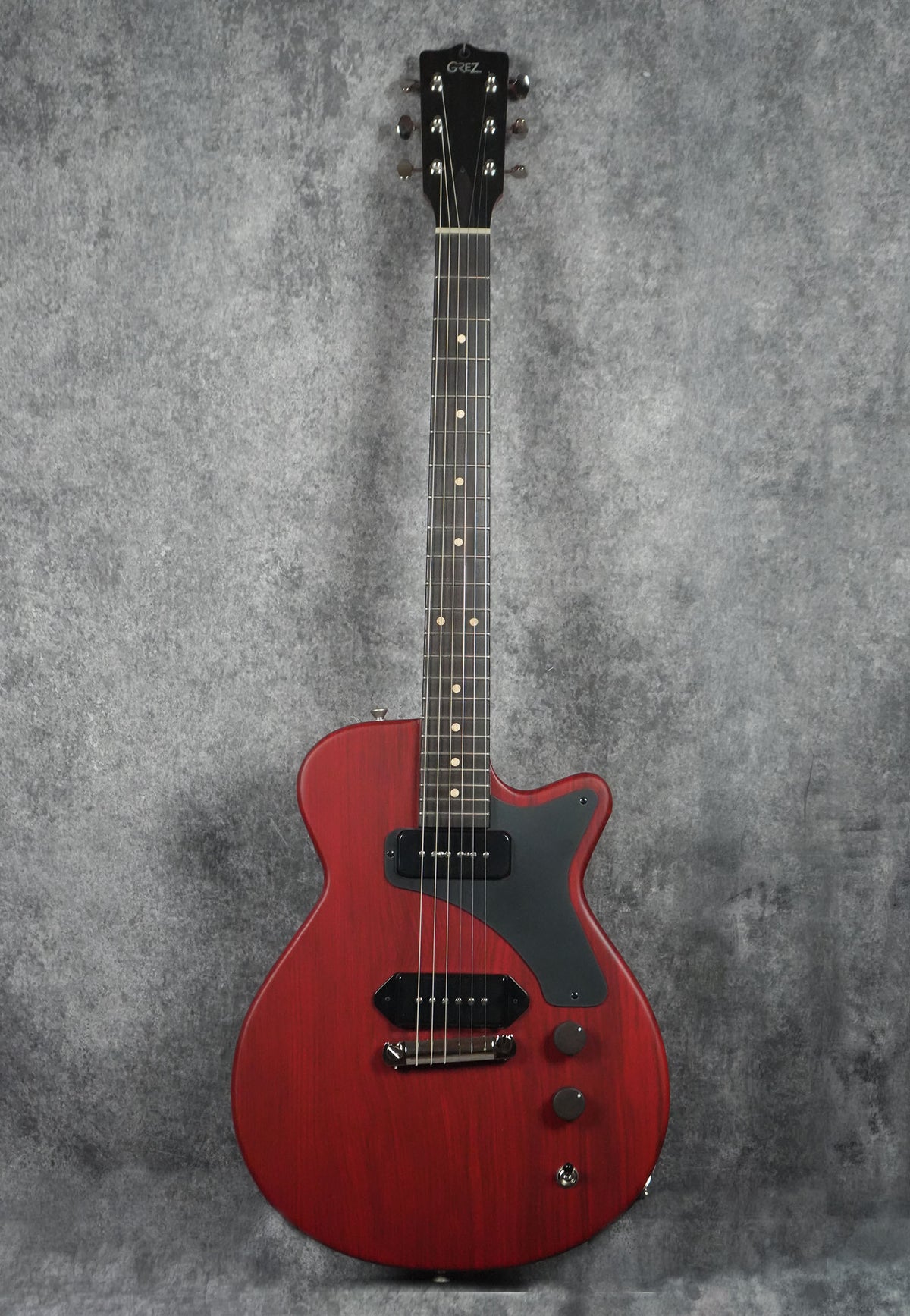 2026 Grez Mendocino Jr Red Matte Finish with Wolftone P-90 pickups