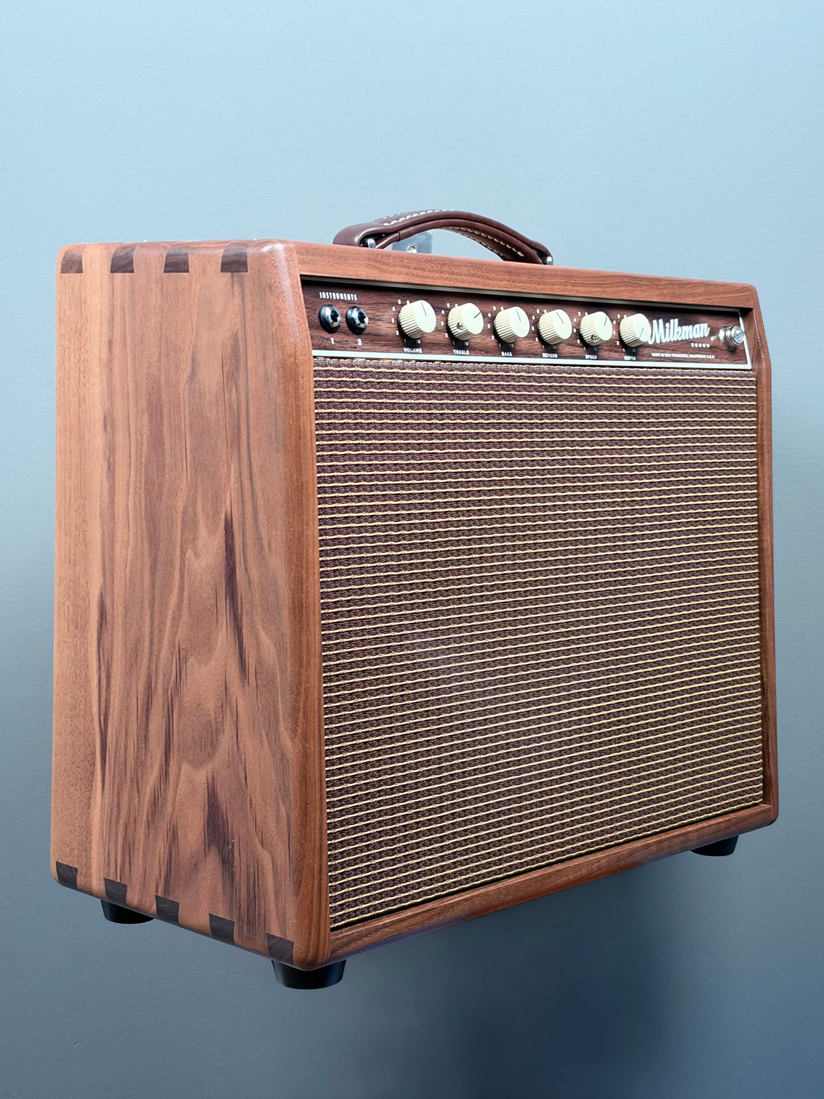 2026 Milkman 10 watt pint combo heritage walnut case angled