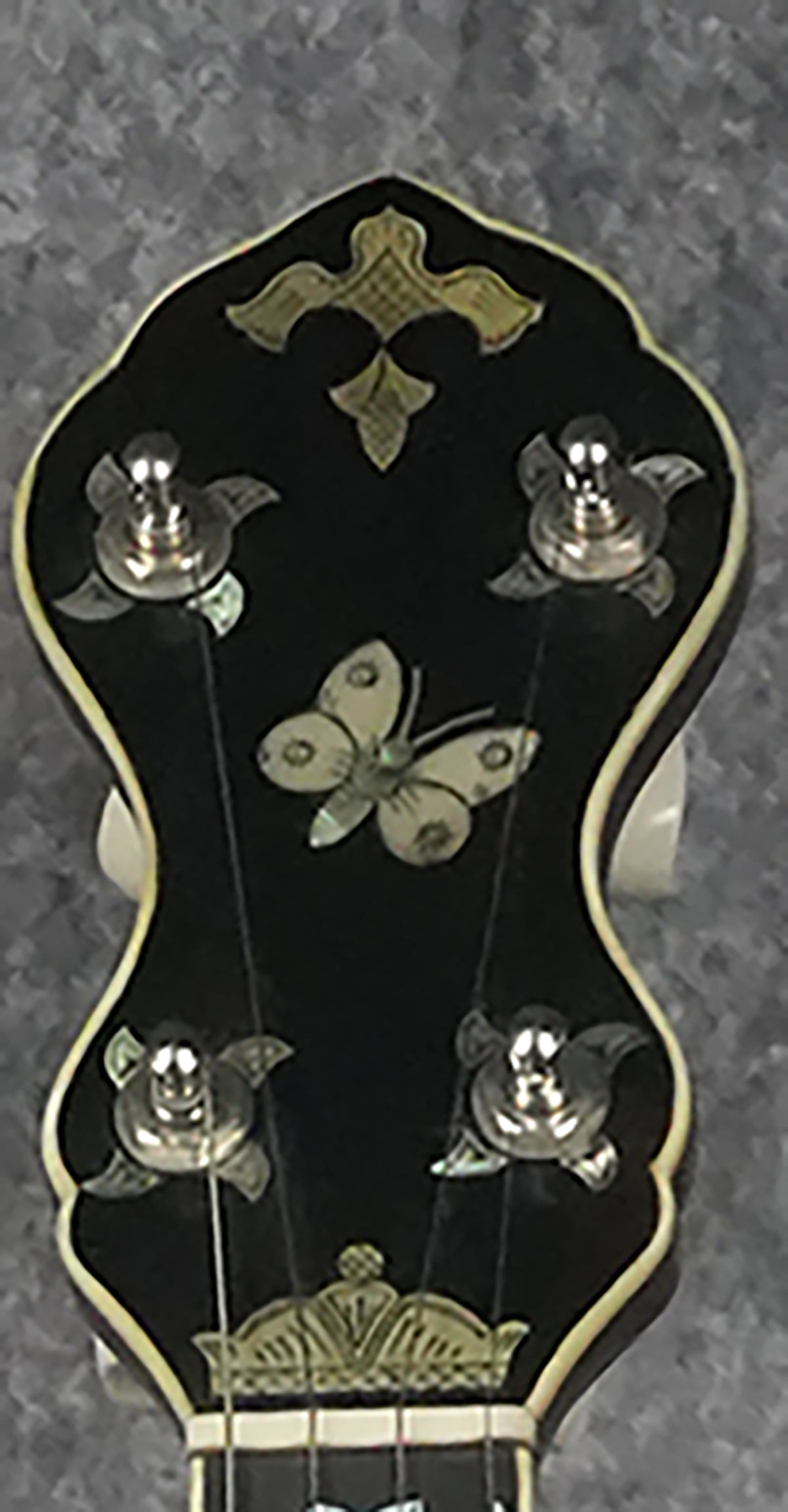 White Custom Cole Open Back Banjo