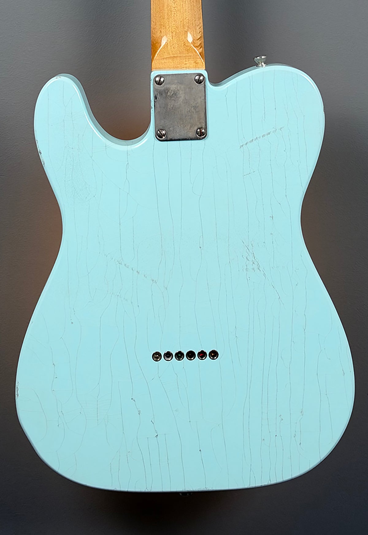 2026 Bruce Guitars Letter Series T Style Aged Powder Blue Serial #26109